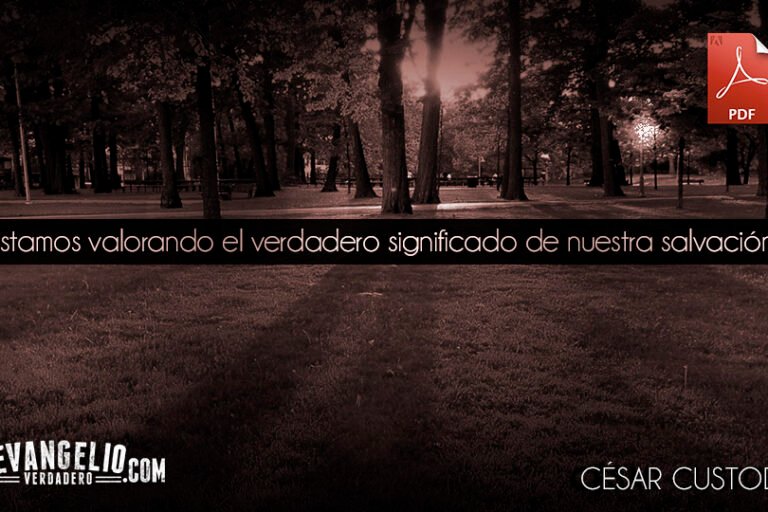 PDF | ¿Estamos valorando el verdadero significado de nuestra salvación? | César Custodio